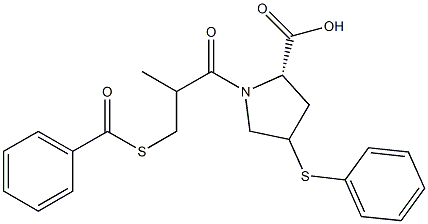 1-(3-Benzoylthio-2-methylpropanoyl)-4-phenylthio-L-proline
