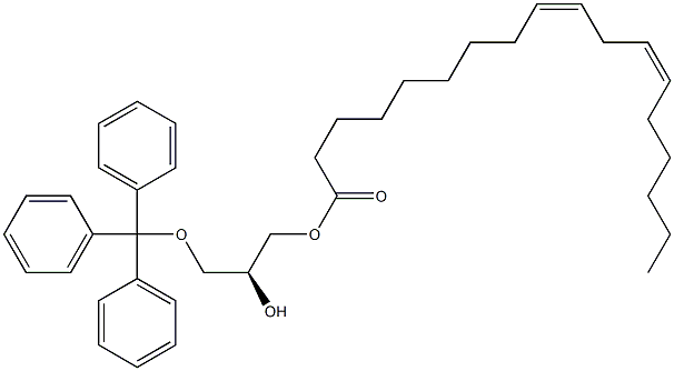 [S,(+)]-1-O-リノレオイル-3-O-トリチル-L-グリセロール 化学構造式
