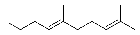 (6E)-2,6-Dimethyl-9-iodo-2,6-nonadiene Struktur