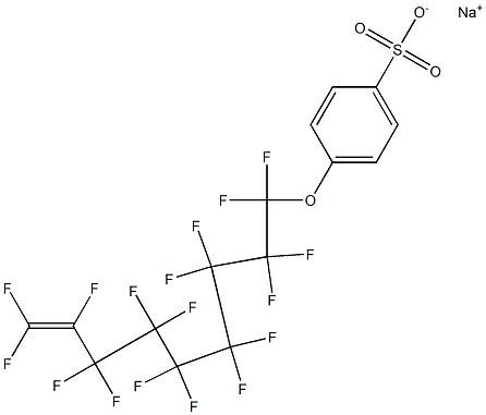 4-[(Heptadecafluoro-8-nonenyl)oxy]benzenesulfonic acid sodium salt 结构式