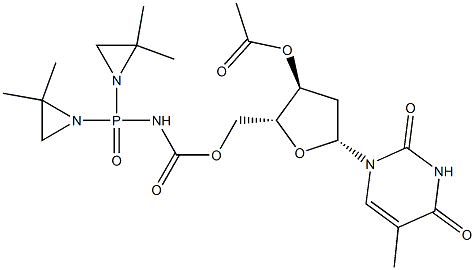 3'-O-Acetyl-5'-O-[bis(2,2-dimethyl-1-aziridinyl)phosphinylaminocarbonyl]thymidine|
