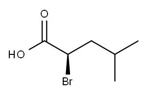 [R,(+)]-2-ブロモ-4-メチル吉草酸 化学構造式