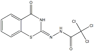 2,3-Dihydro-2-[2-(trichloroacetyl)hydrazono]-4H-1,3-benzothiazin-4-one,,结构式