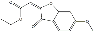 2-エトキシカルボニル-メチレン-6-メトキシ-3(2H)-ベンゾフラノン 化学構造式