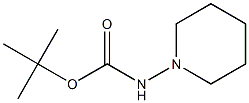 1-(tert-ブトキシカルボニルアミノ)ピペリジン 化学構造式