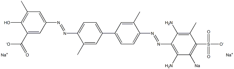  5-[[4'-[(2,6-Diamino-3-methyl-5-sodiosulfophenyl)azo]-3,3'-dimethyl-1,1'-biphenyl-4-yl]azo]-2-hydroxy-3-methylbenzoic acid sodium salt