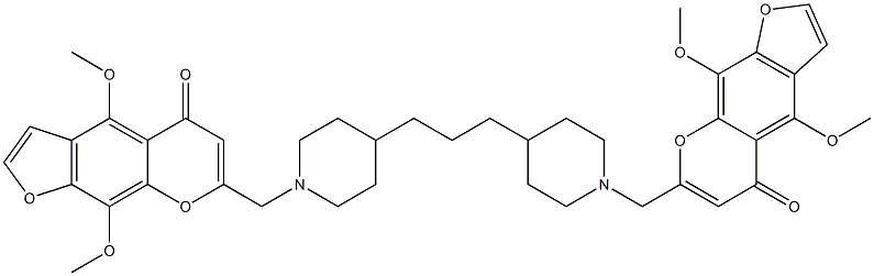7,7'-[1,3-Propanediylbis(4,1-piperidinediyl)bis(methylene)]bis[4,9-dimethoxy-5H-furo[3,2-g][1]benzopyran-5-one] Structure