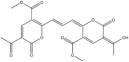 3-Acetyl-2-oxo-6-[3-[[3-(1-hydroxyethylidene)-5-(methoxycarbonyl)-3,6-dihydro-2-oxo-2H-pyran]-6-ylidene]-1-propenyl]-2H-pyran-5-carboxylic acid methyl ester Structure
