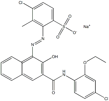  4-Chloro-3-methyl-2-[[3-[[(4-chloro-2-ethoxyphenyl)amino]carbonyl]-2-hydroxy-1-naphtyl]azo]benzenesulfonic acid sodium salt