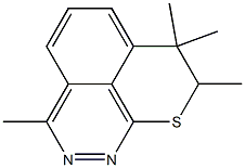 3,7,7,8-Tetramethyl-7,8-dihydro-9-thia-9H-benzo[de]cinnoline Struktur