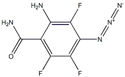 4-アジド-2-アミノ-3,5,6-トリフルオロベンズアミド 化学構造式