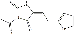 1-Acetyl-2-thioxo-4-(furfurylmethylene)imidazolidin-5-one Structure