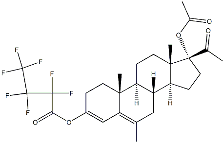 17-Acetoxy-6-methyl-3-(heptafluorobutyryloxy)pregna-3,5-dien-20-one