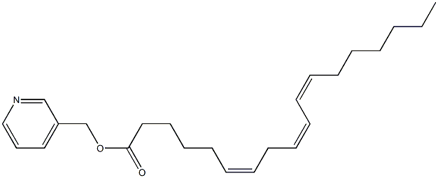(6Z,9Z,12Z)-6,9,11-Octadecatrienoic acid 3-pyridinylmethyl ester Structure