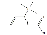 (3R,4E)-3-(Trimethylsilyl)-4-hexenoic acid Struktur