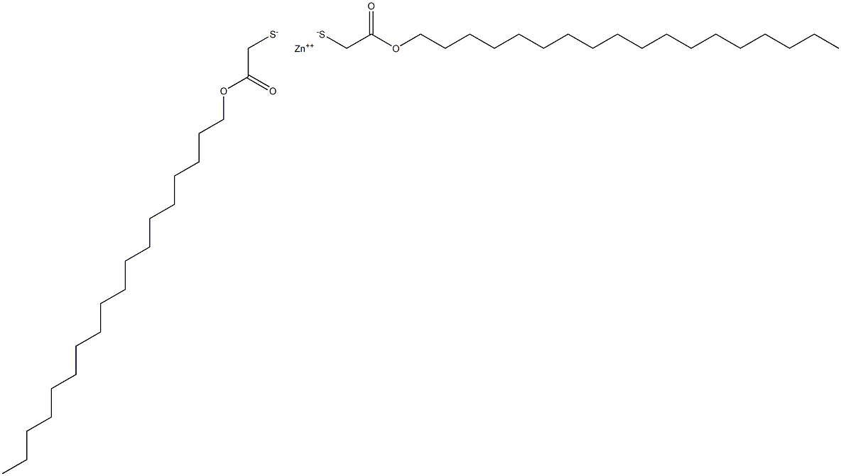 Zinc bis[(octadecyloxycarbonyl)methanethiolate] Structure