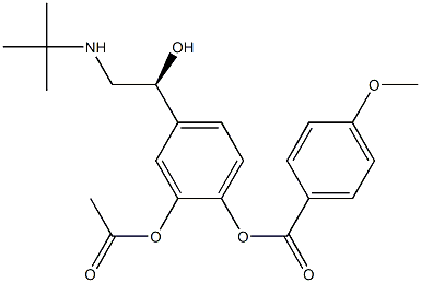 4-Methoxybenzoic acid 2-(acetyloxy)-4-[(S)-2-[(1,1-dimethylethyl)amino]-1-hydroxyethyl]phenyl ester