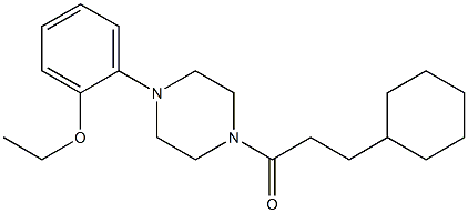 1-(2-Ethoxyphenyl)-4-(3-cyclohexylpropionyl)piperazine Struktur