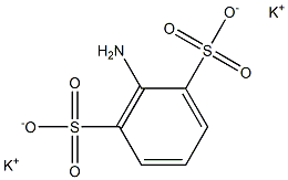 2-Amino-1,3-benzenedisulfonic acid dipotassium salt Structure
