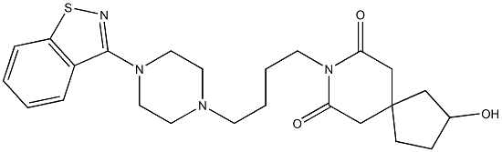 8-[4-[4-(1,2-Benzisothiazol-3-yl)-1-piperazinyl]butyl]-2-hydroxy-8-azaspiro[4.5]decane-7,9-dione