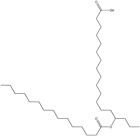 15-ペンタデカノイルオキシステアリン酸 化学構造式