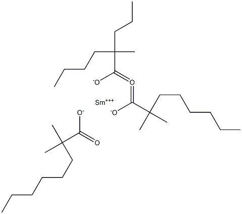 Samarium(III)bis(2,2-dimethyloctanoate)(2-methyl-2-propylhexanoate) Struktur