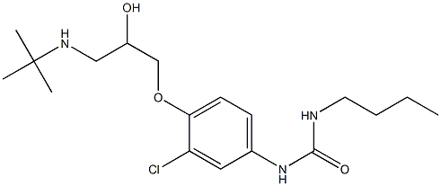  1-Butyl-3-[3-chloro-4-[2-hydroxy-3-[tert-butylamino]propoxy]phenyl]urea