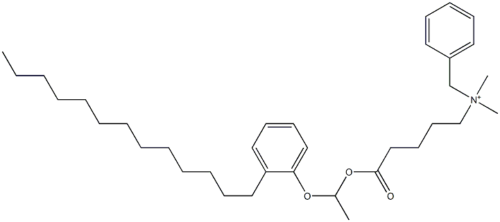  N,N-Dimethyl-N-benzyl-N-[4-[[1-(2-tridecylphenyloxy)ethyl]oxycarbonyl]butyl]aminium
