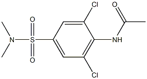 4-Acetylamino-3,5-dichloro-N,N-dimethylbenzenesulfonamide 结构式