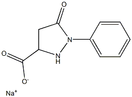 5-オキソ-1-フェニル-3-ピラゾリジンカルボン酸ナトリウム 化学構造式