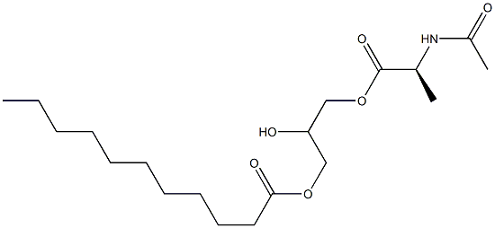 1-[(N-Acetyl-L-alanyl)oxy]-2,3-propanediol 3-undecanoate Struktur