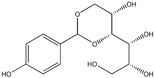 1-O,3-O-(4-Hydroxybenzylidene)-D-glucitol 结构式