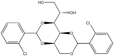 1-O,3-O:2-O,4-O-Bis(2-chlorobenzylidene)-L-glucitol Structure