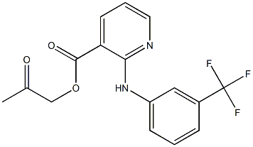 2-[(3-Trifluoromethylphenyl)amino]pyridine-3-carboxylic acid 2-oxopropyl ester Struktur
