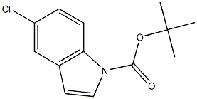 1-(tert-ブトキシカルボニル)-5-クロロ-1H-インドール 化学構造式