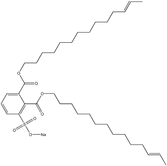 3-(Sodiosulfo)phthalic acid di(12-tetradecenyl) ester 结构式