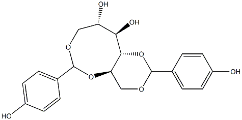 1-O,5-O:4-O,6-O-Bis(4-hydroxybenzylidene)-D-glucitol Structure