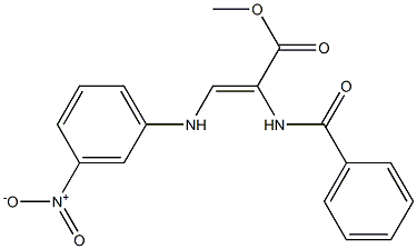 (Z)-3-[(3-Nitrophenyl)amino]-2-(benzoylamino)acrylic acid methyl ester Structure