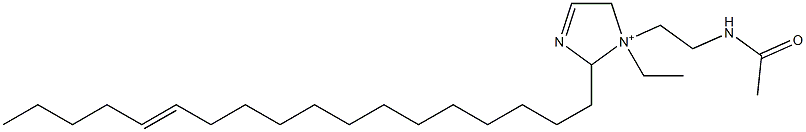 1-[2-(Acetylamino)ethyl]-1-ethyl-2-(13-octadecenyl)-3-imidazoline-1-ium Struktur