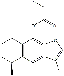 (S)-5,6,7,8-Tetrahydro-3,4,5-trimethylnaphtho[2,3-b]furan-9-ol propionate 结构式