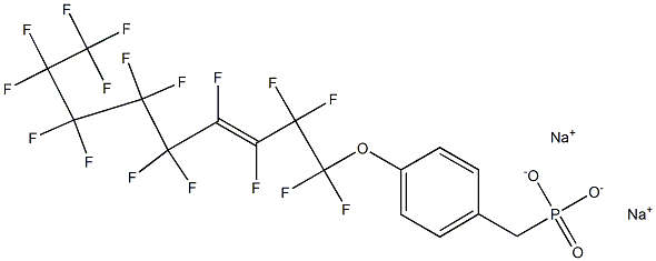4-[(Heptadecafluoro-3-nonenyl)oxy]benzylphosphonic acid sodium salt 结构式