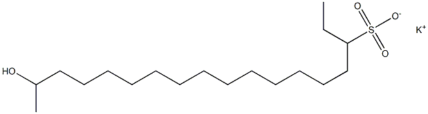 17-Hydroxyoctadecane-3-sulfonic acid potassium salt
