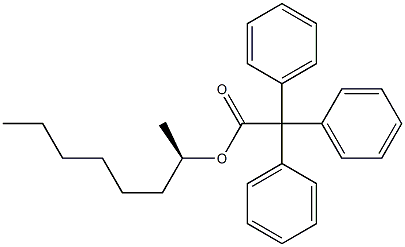 (-)-トリフェニル酢酸(R)-1-メチルヘプチル 化学構造式
