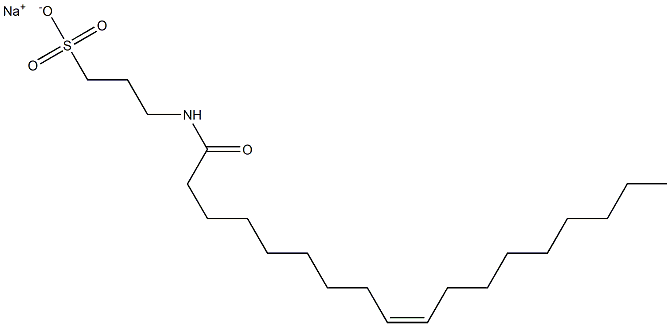 3-[(Z)-9-Octadecenoylamino]-1-propanesulfonic acid sodium salt Structure