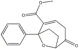 5-オキソ-1-フェニル-9-オキサビシクロ[4.2.1]ノナ-2-エン-2-カルボン酸メチル 化学構造式