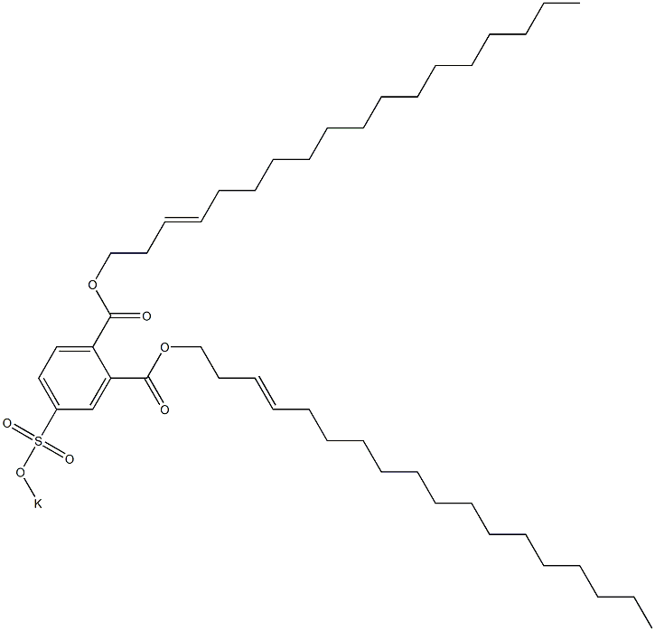4-(Potassiosulfo)phthalic acid di(3-octadecenyl) ester Structure