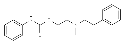 カルバニル酸2-(N-メチル-N-フェネチルアミノ)エチル 化学構造式