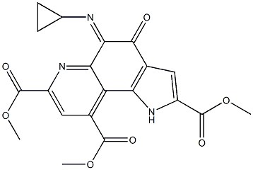 4,5-Dihydro-4-oxo-5-(cyclopropylimino)-1H-pyrrolo[2,3-f]quinoline-2,7,9-tricarboxylic acid trimethyl ester|