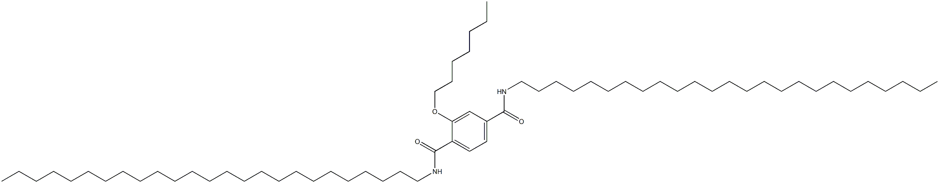 2-(Heptyloxy)-N,N'-dipentacosylterephthalamide Struktur