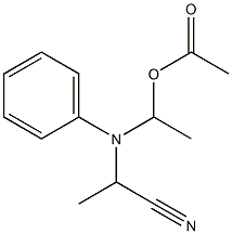 N-(1-アセトキシエチル)-N-(1-シアノエチル)アニリン 化学構造式